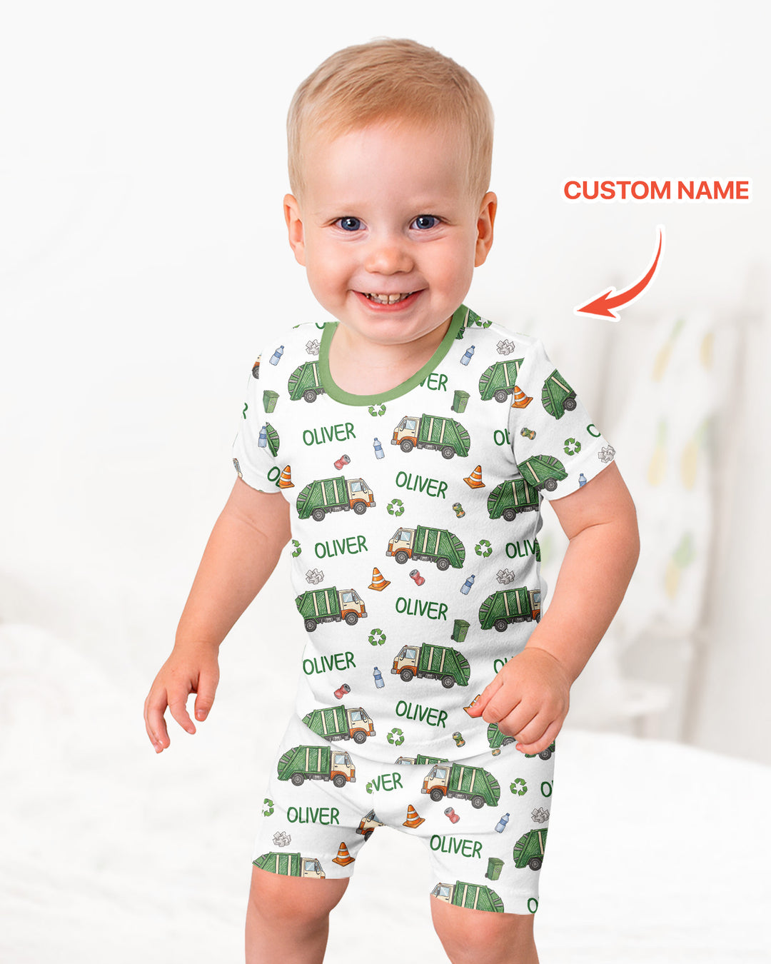 Schlafanzug-Set zweiteilig, kurze Ärmel, kurze Hose, Bambus