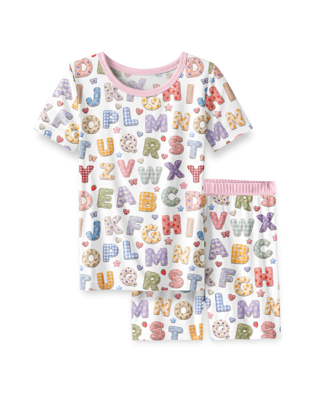 Schlafanzug-Set zweiteilig, kurze Ärmel, kurze Hose, Bambus