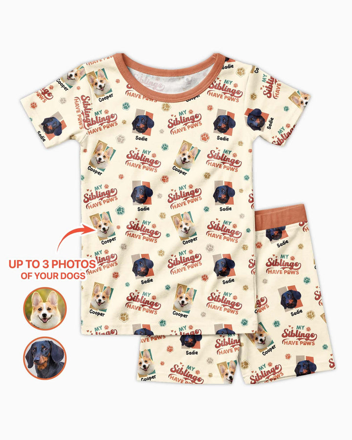 Zweiteiliges Pyjama-Set mit kurzen Ärmeln und Shorts im Sommer-Design