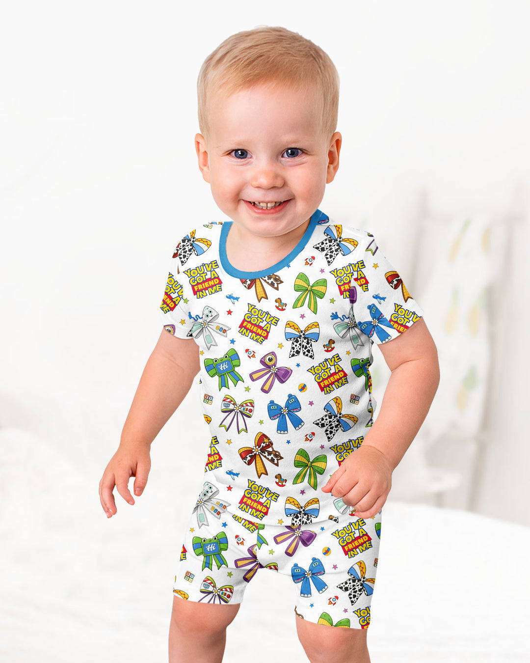 Schlafanzug-Set zweiteilig, kurze Ärmel, kurze Hose, Bambus