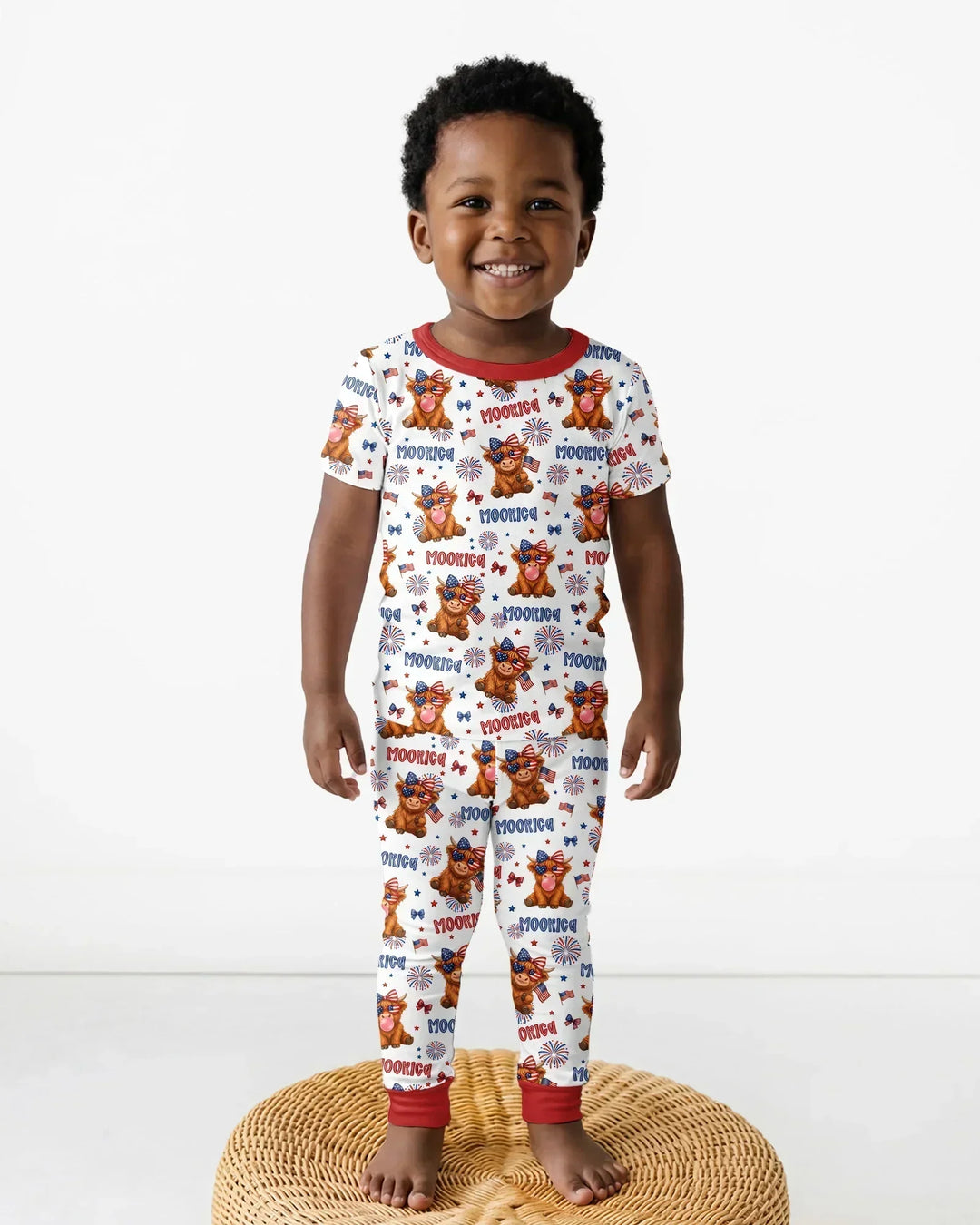 Zweiteiliges, kurzärmliges Pyjama-Set mit Marienkäfern