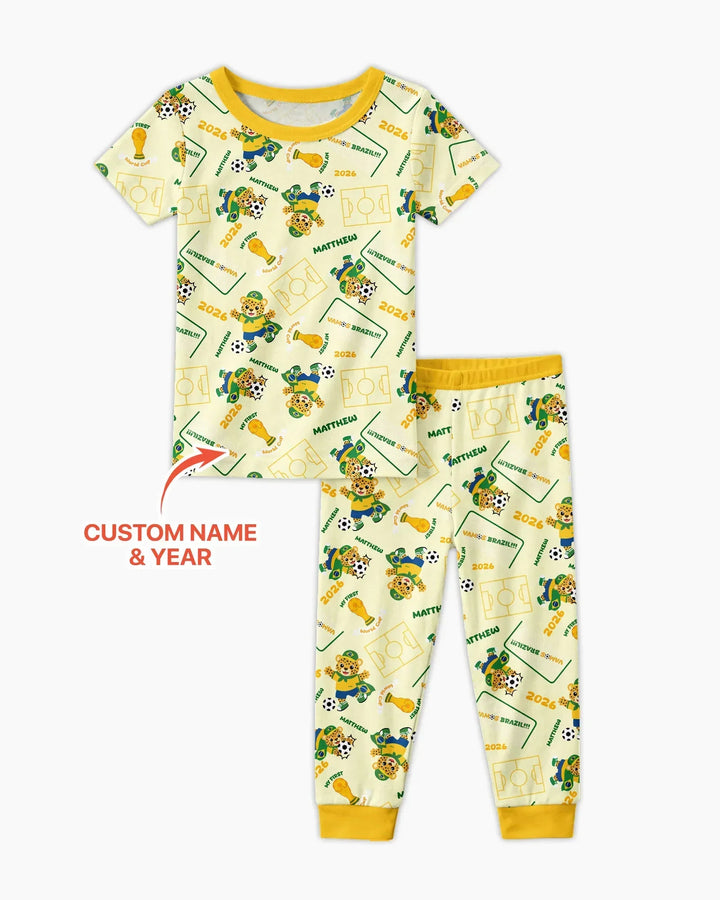 Zweiteiliges, kurzärmliges Pyjama-Set mit Marienkäfern