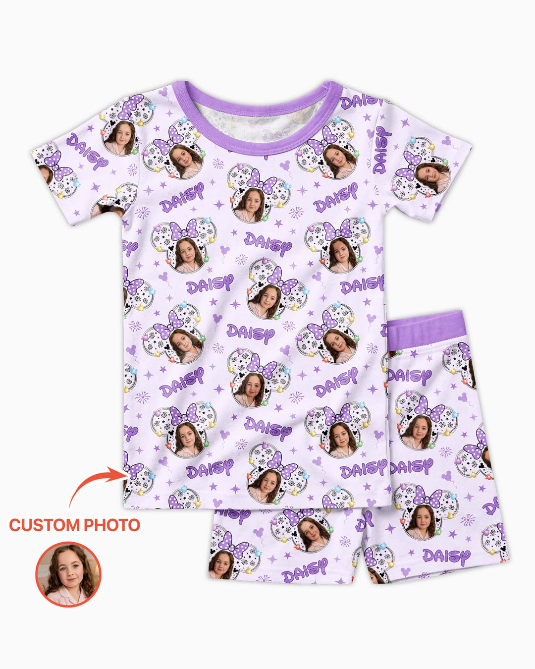 Zweiteiliges Pyjama-Set mit kurzen Ärmeln und Shorts im Sommer-Design