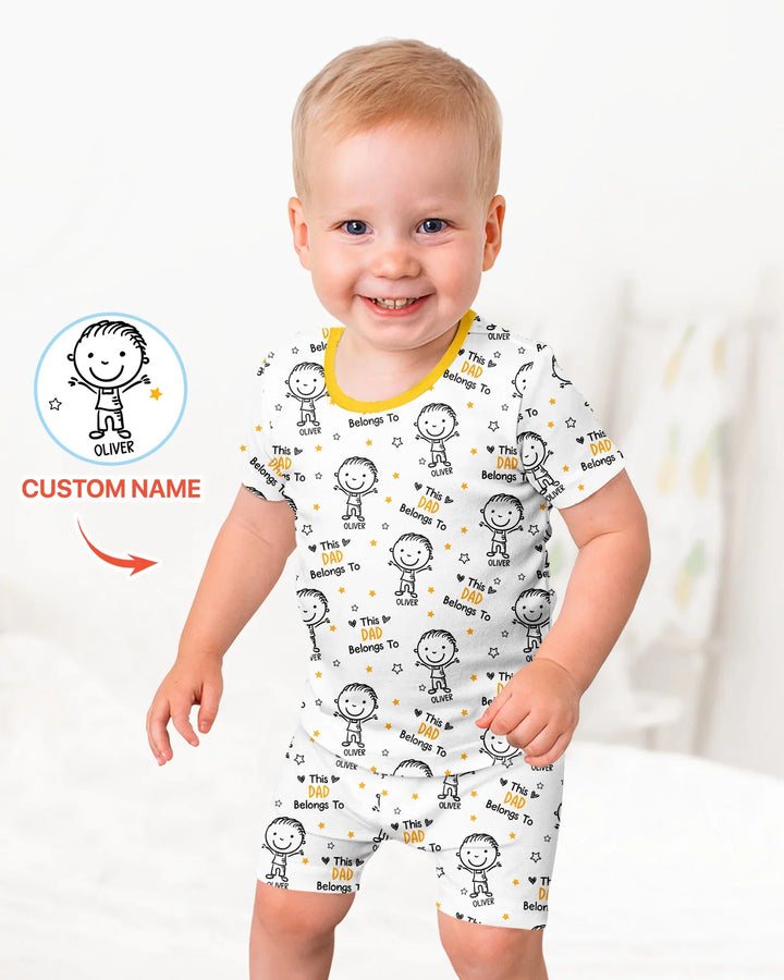 Zweiteiliges Pyjama-Set mit kurzen Ärmeln und Shorts im Sommer-Design