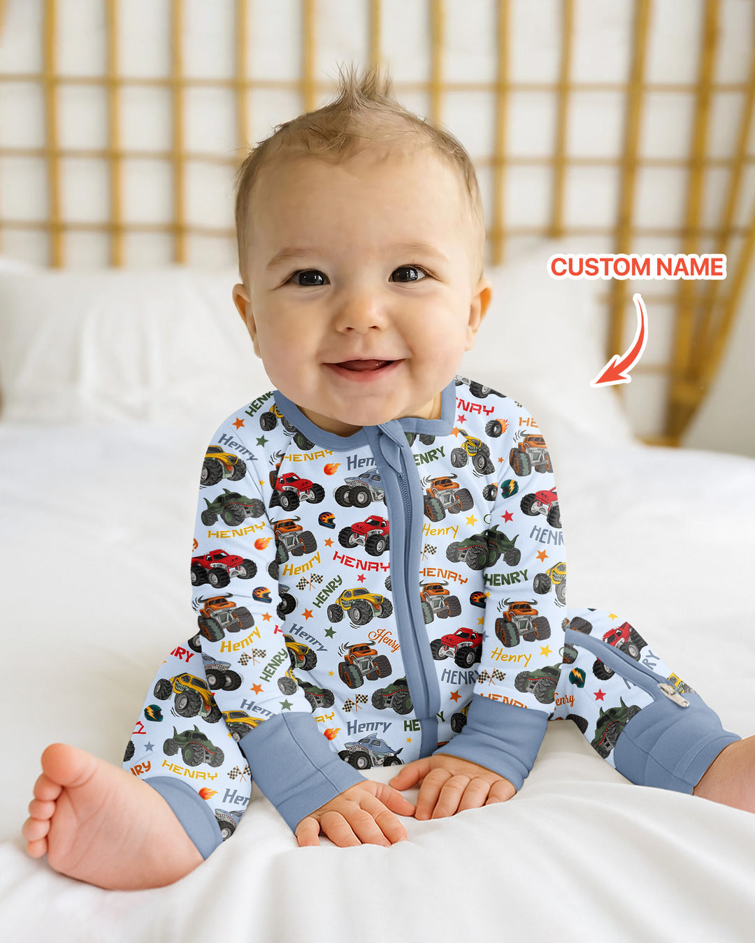 Gerippte Babykleidung mit individuellem Foto - Weich &amp; Skizzenhaft