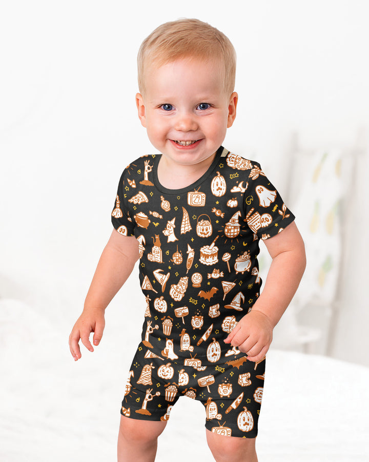Schlafanzug-Set zweiteilig, kurze Ärmel, kurze Hose, Bambus