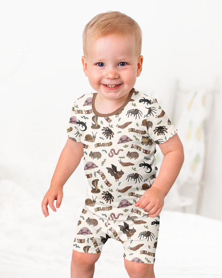 Schlafanzug-Set zweiteilig, kurze Ärmel, kurze Hose, Bambus