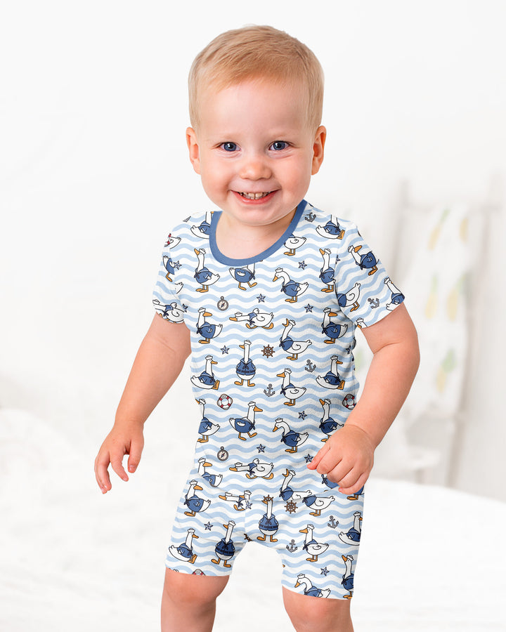 Schlafanzug-Set zweiteilig, kurze Ärmel, kurze Hose, Bambus