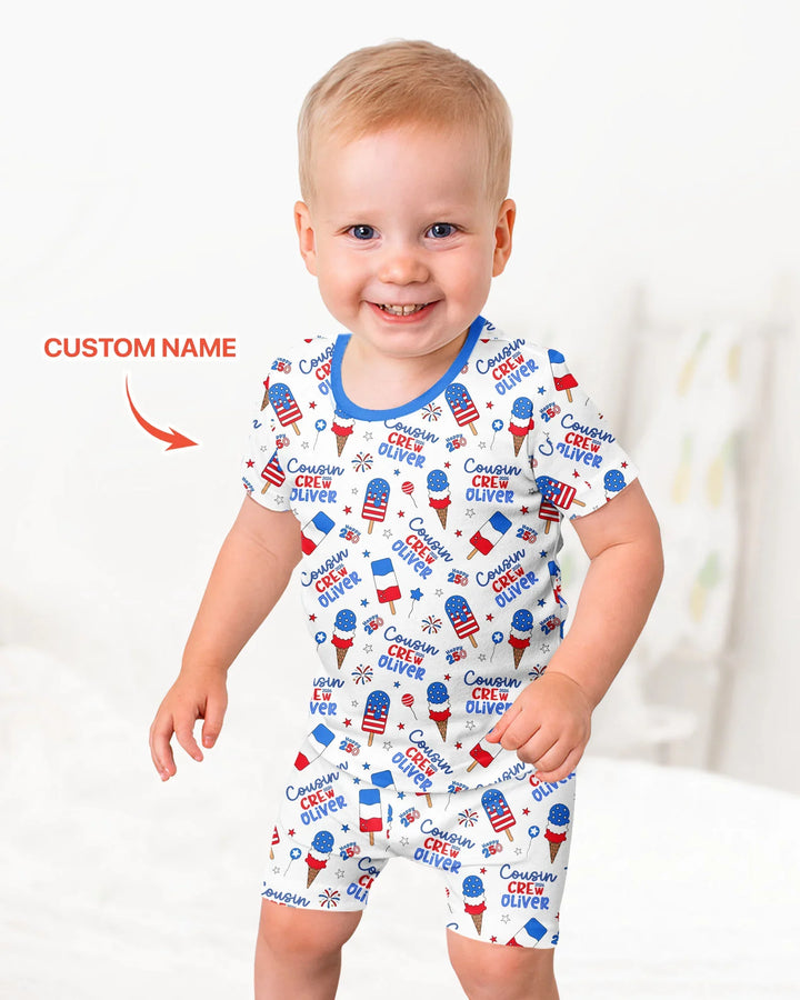Schlafanzug-Set zweiteilig, kurze Ärmel, kurze Hose, Bambus