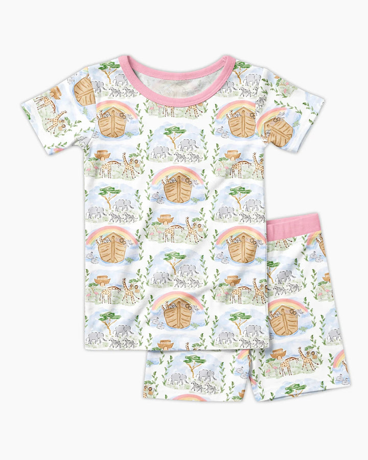 Schlafanzug-Set zweiteilig, kurze Ärmel, kurze Hose, Bambus