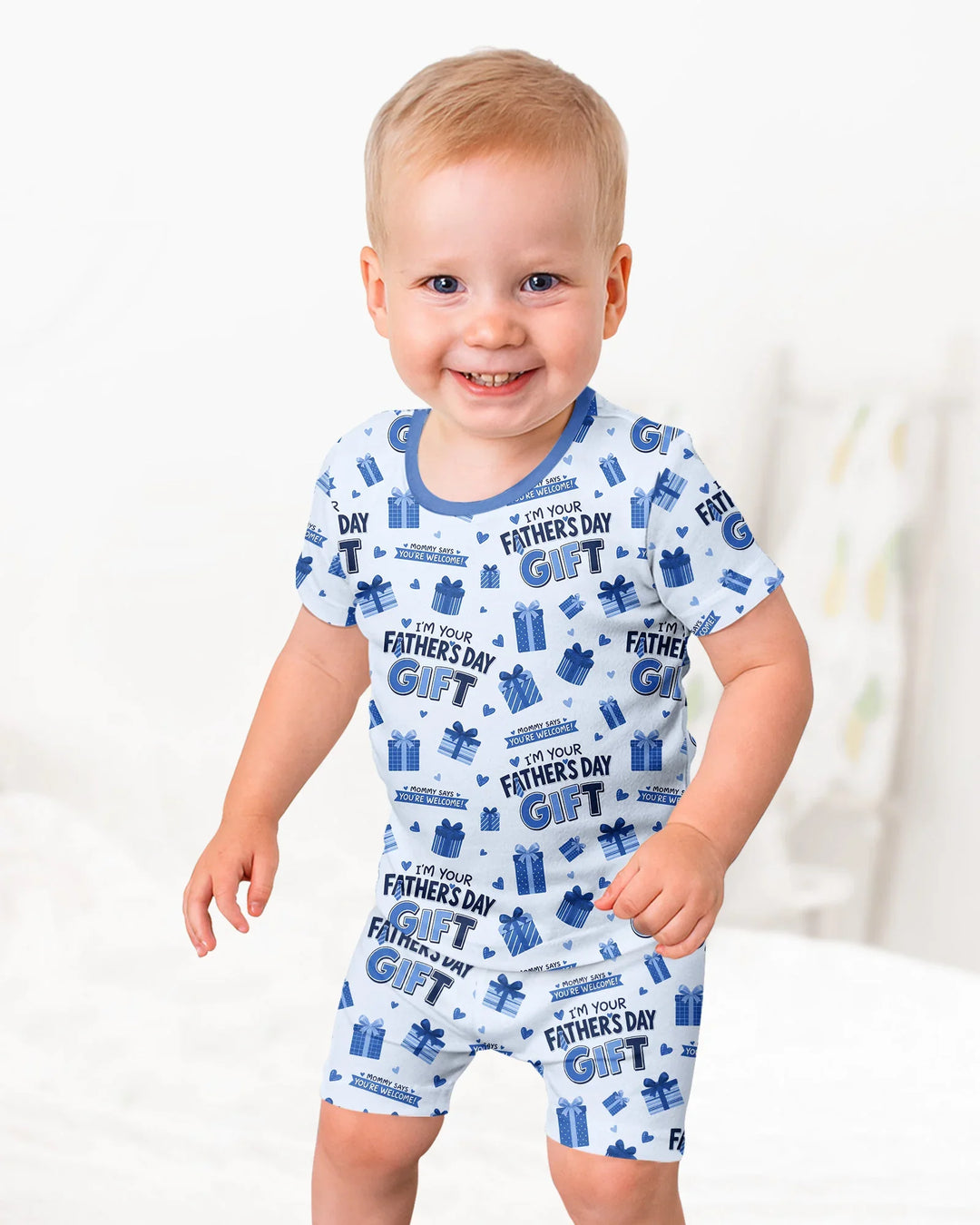 Schlafanzug-Set zweiteilig, kurze Ärmel, kurze Hose, Bambus