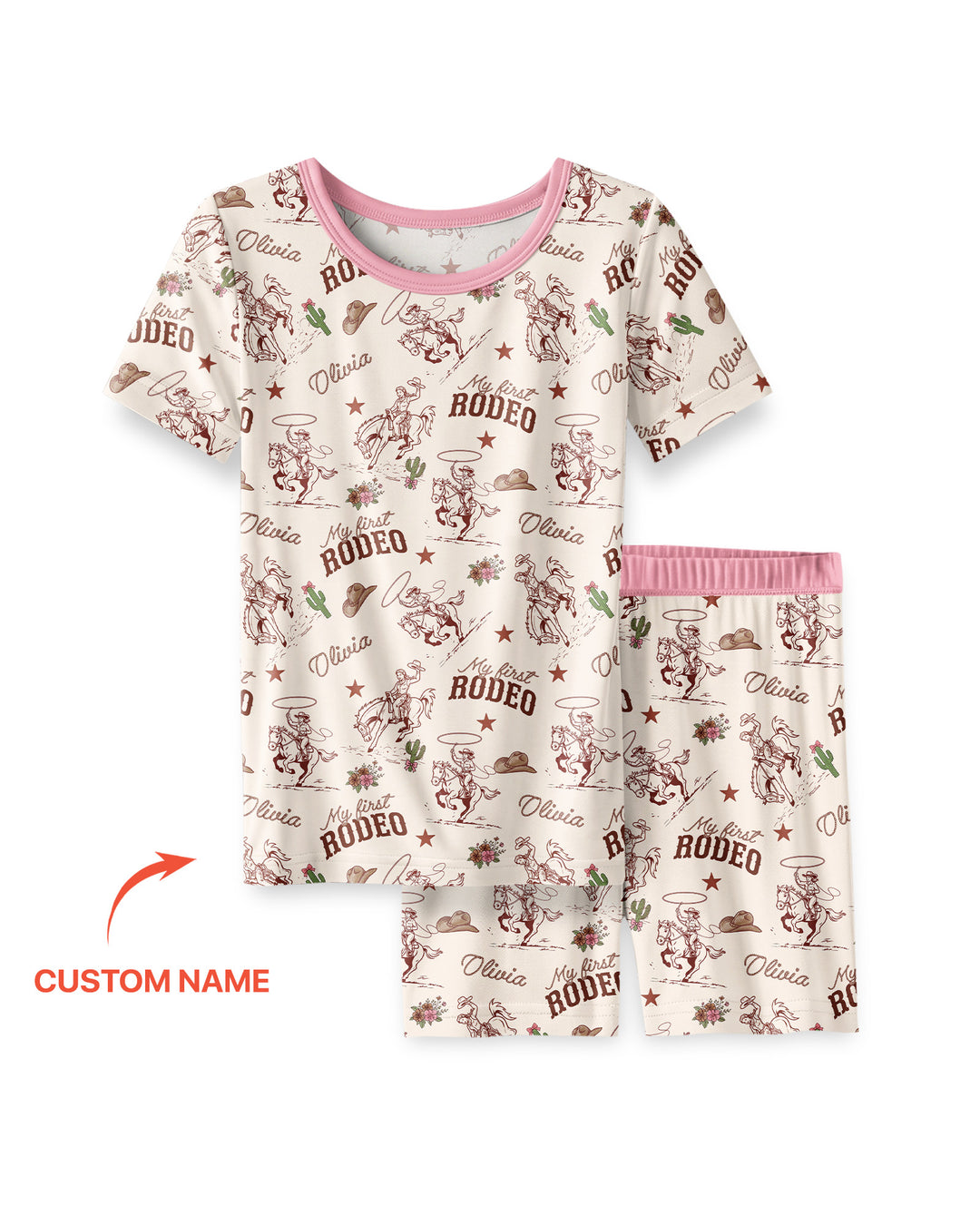 Schlafanzug-Set zweiteilig, kurze Ärmel, kurze Hose, Bambus