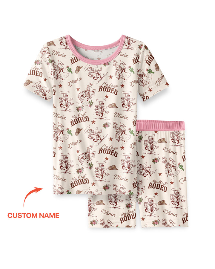 Schlafanzug-Set zweiteilig, kurze Ärmel, kurze Hose, Bambus
