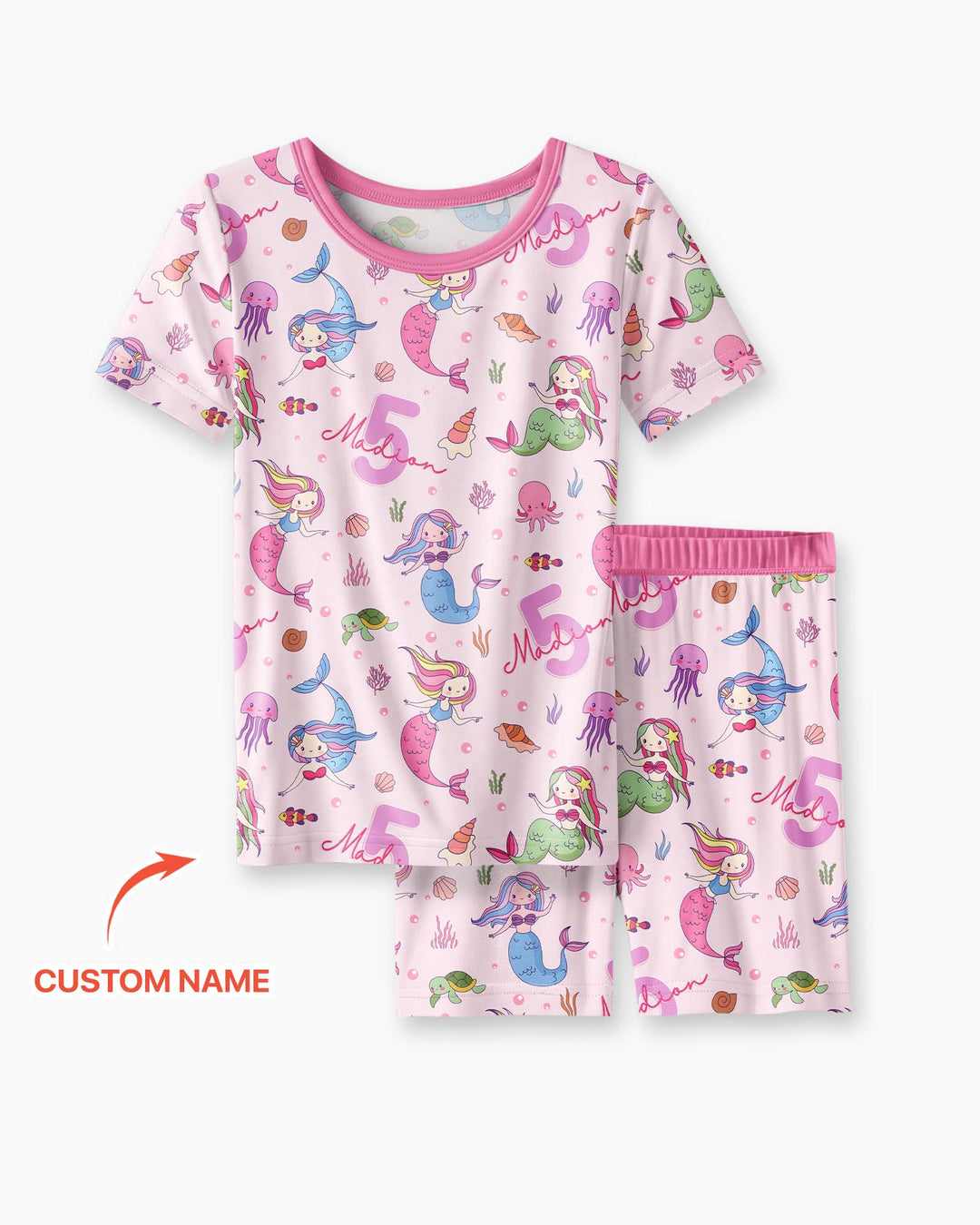 Schlafanzug-Set zweiteilig, kurze Ärmel, kurze Hose, Bambus