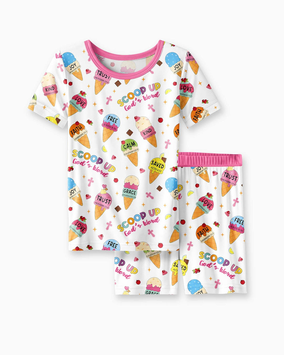 Template Zweiteiliges Pyjama-Set mit kurzen Ärmeln und Shorts