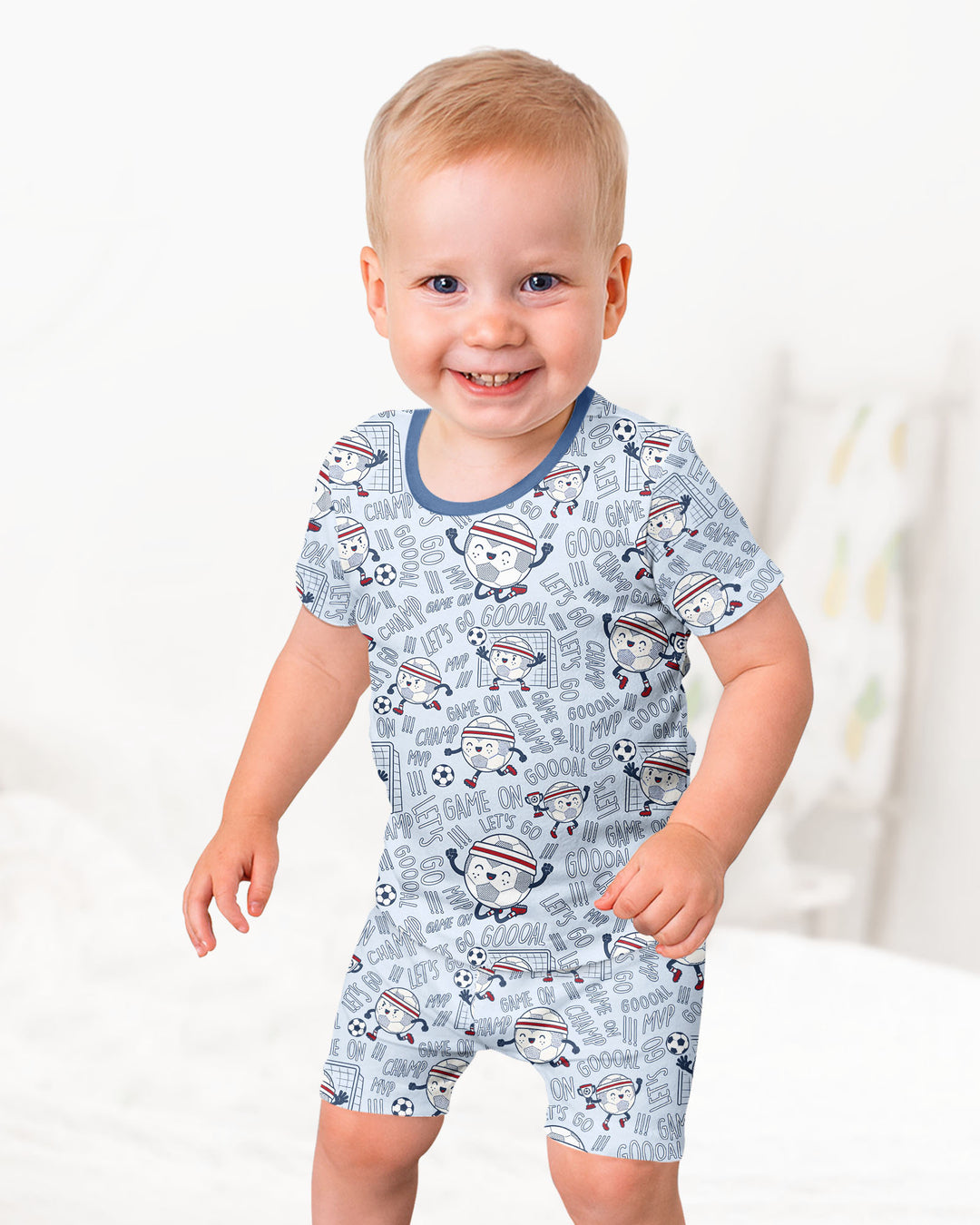 Schlafanzug-Set zweiteilig, kurze Ärmel, kurze Hose, Bambus