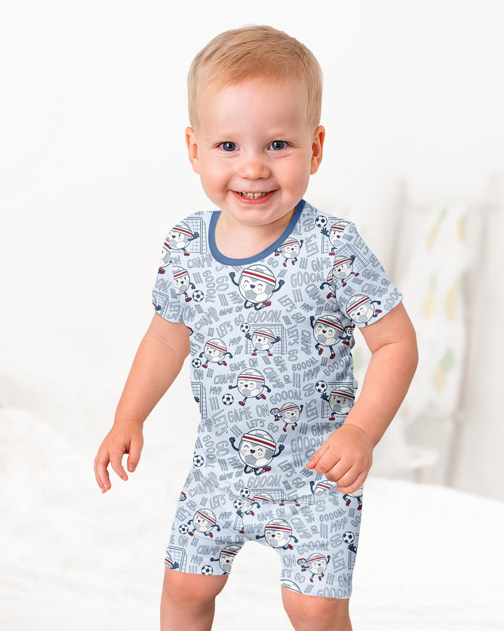 Schlafanzug-Set zweiteilig, kurze Ärmel, kurze Hose, Bambus