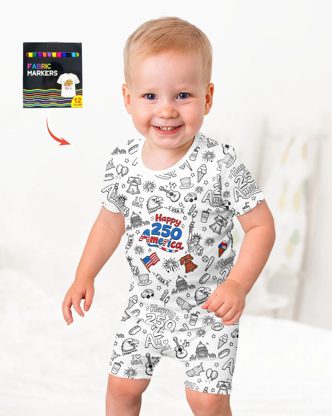 Schlafanzug-Set zweiteilig, kurze Ärmel, kurze Hose, Bambus