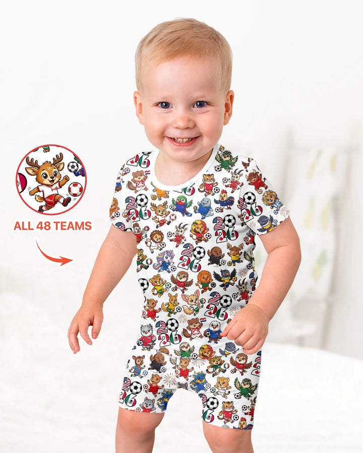 Schlafanzug-Set zweiteilig, kurze Ärmel, kurze Hose, Bambus