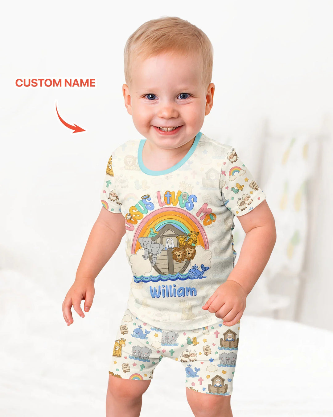 Schlafanzug-Set zweiteilig, kurze Ärmel, kurze Hose, Bambus