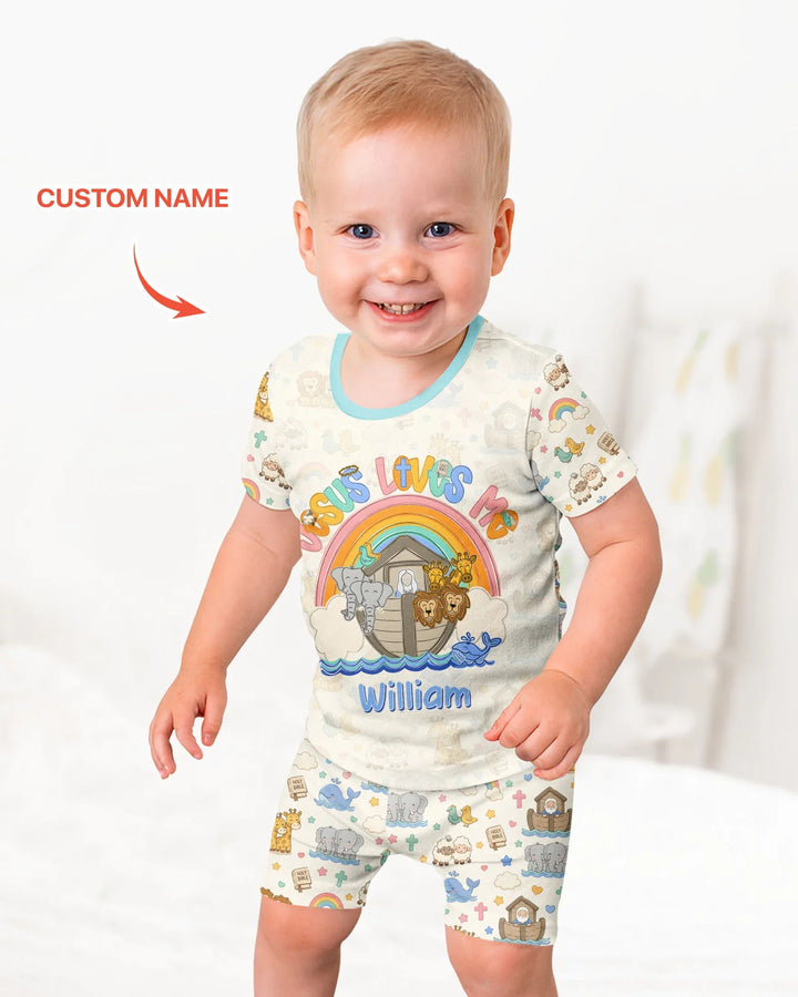 Schlafanzug-Set zweiteilig, kurze Ärmel, kurze Hose, Bambus