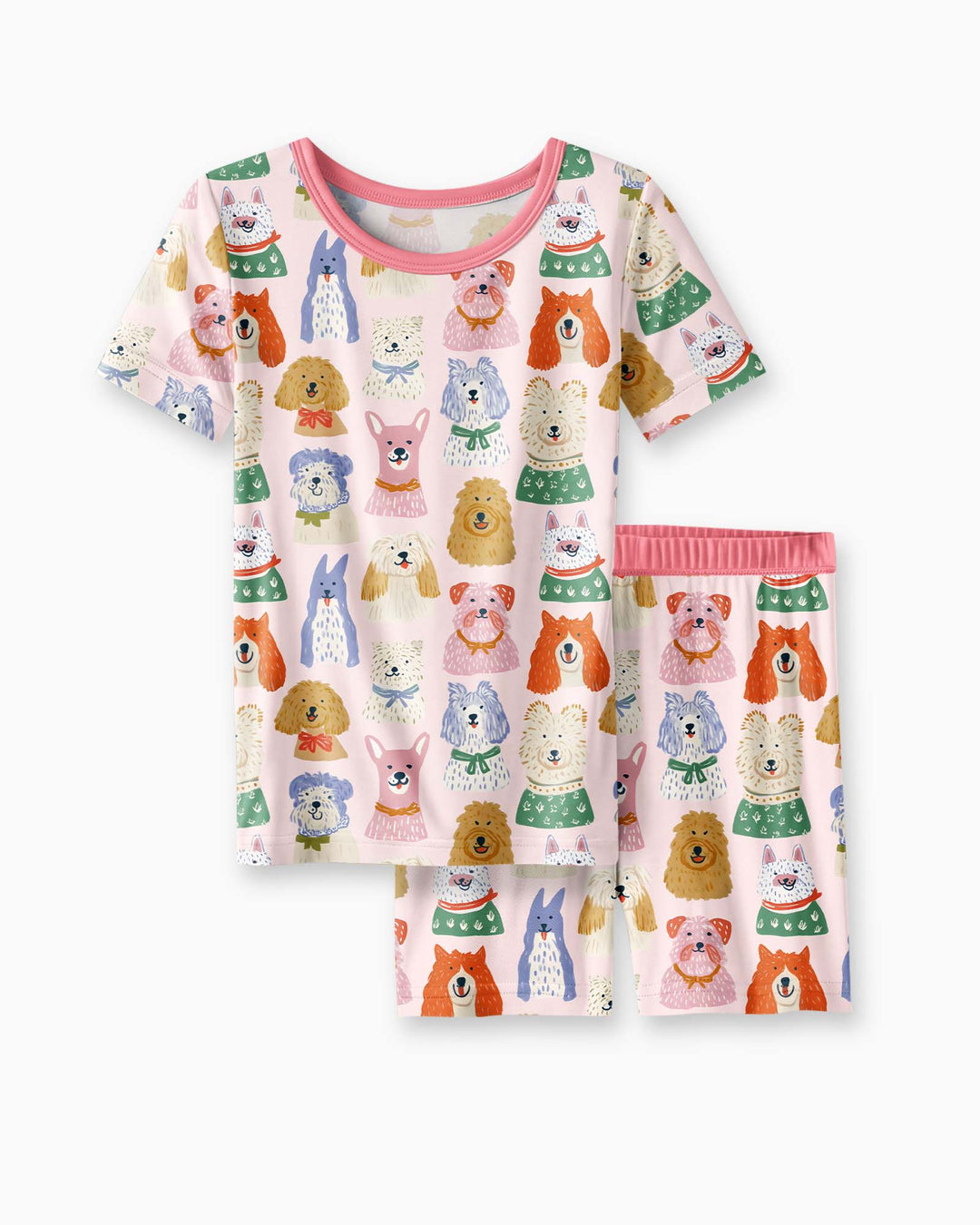 Schlafanzug-Set zweiteilig, kurze Ärmel, kurze Hose, Bambus