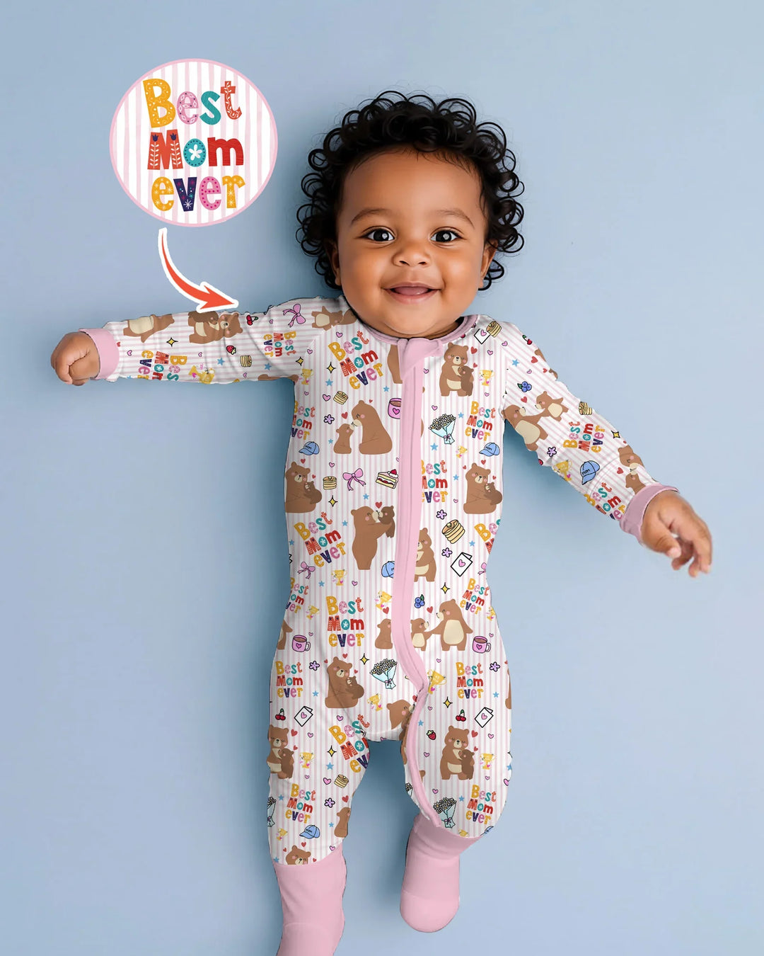 Gerippte Babykleidung mit individuellem Foto - Weich &amp; Skizzenhaft
