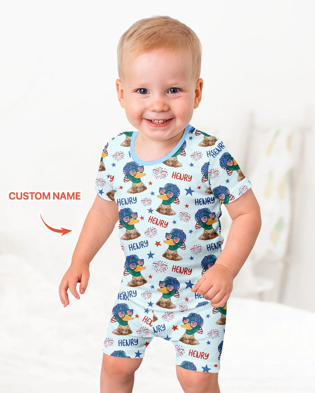 Schlafanzug-Set zweiteilig, kurze Ärmel, kurze Hose, Bambus