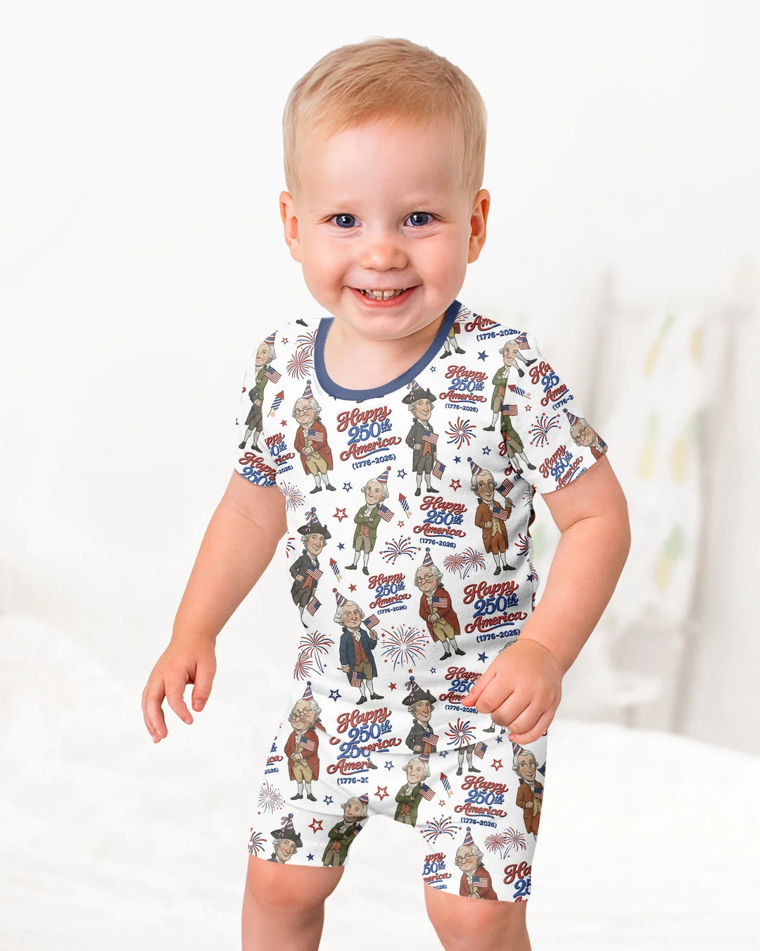 Schlafanzug-Set zweiteilig, kurze Ärmel, kurze Hose, Bambus