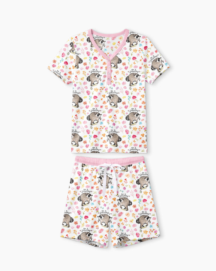 Be A Jimothy Family Matching Bamboo Women Short Sleeve Short Pajama Set