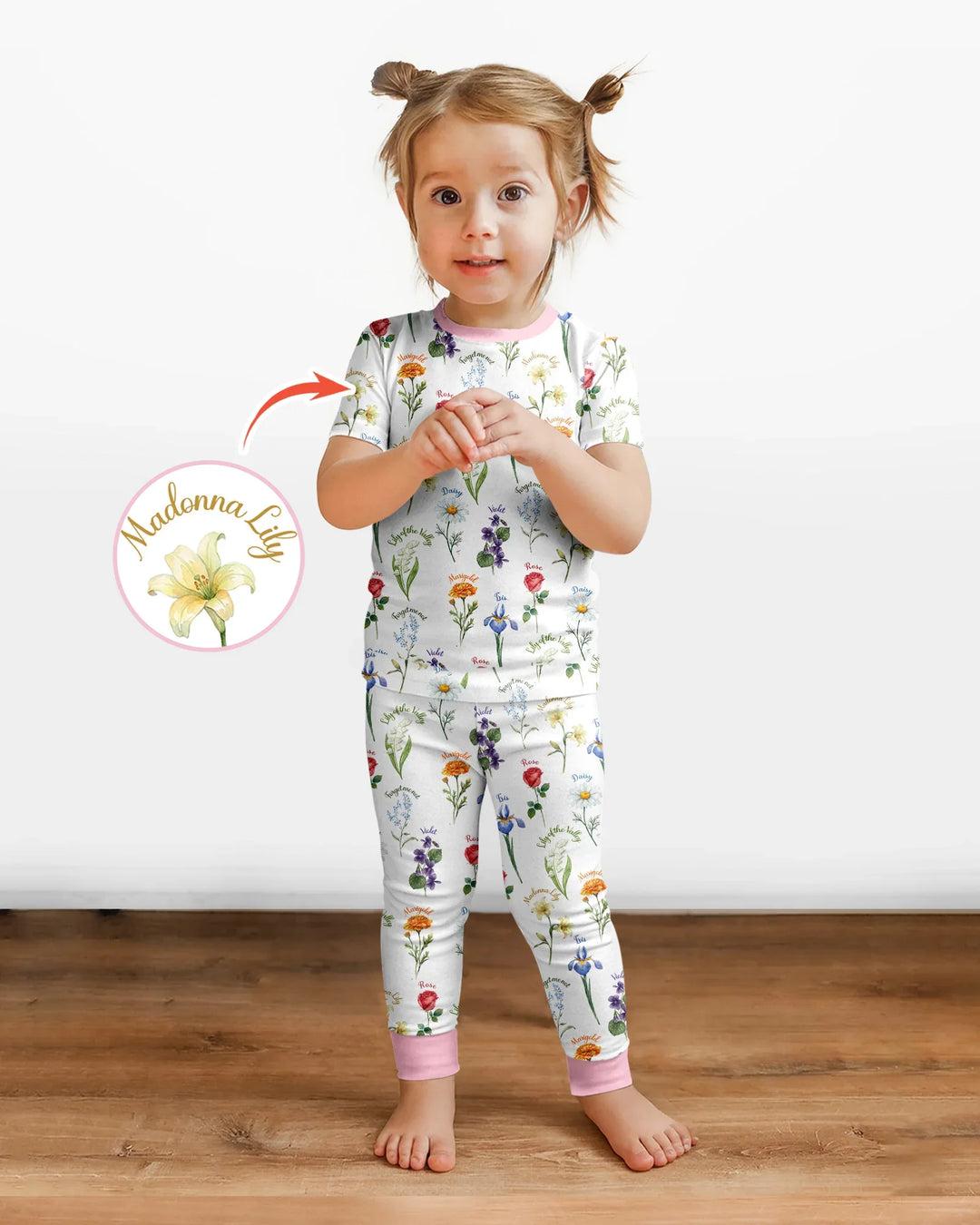 Zweiteiliges, kurzärmliges Pyjama-Set mit Marienkäfern