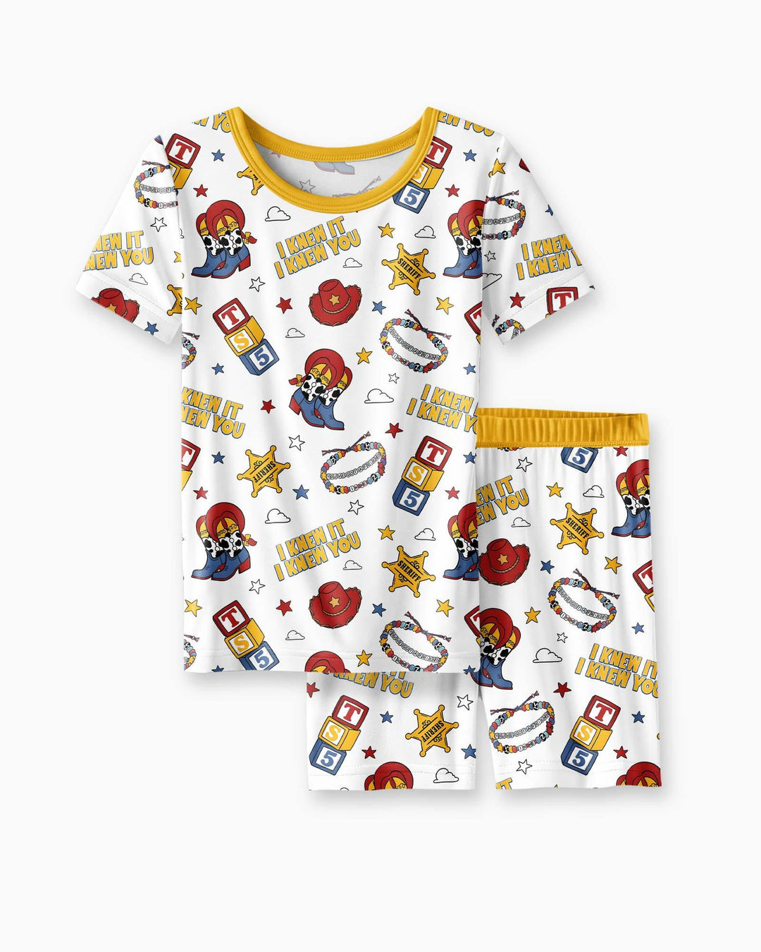 Little Cowgirl Bamboo Two Piece Short Sleeve Shorts Pajama Set