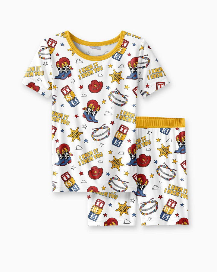 Little Cowgirl Bamboo Two Piece Short Sleeve Shorts Pajama Set