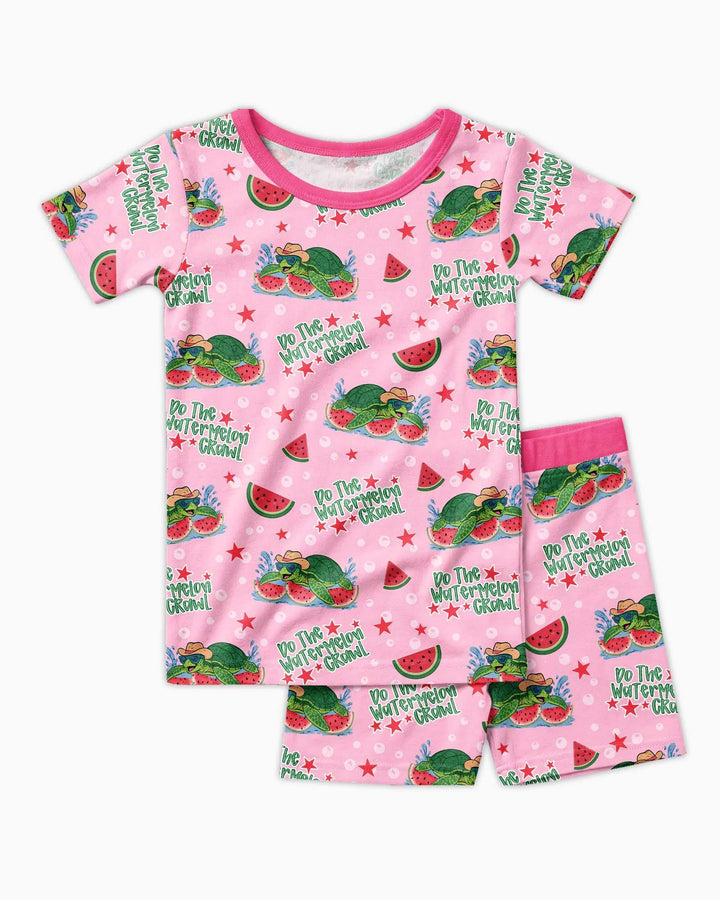 Template Zweiteiliges Pyjama-Set mit kurzen Ärmeln und Shorts