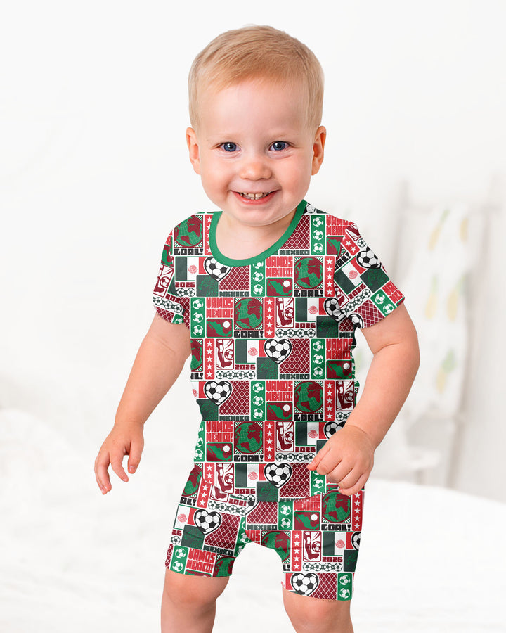 Schlafanzug-Set zweiteilig, kurze Ärmel, kurze Hose, Bambus