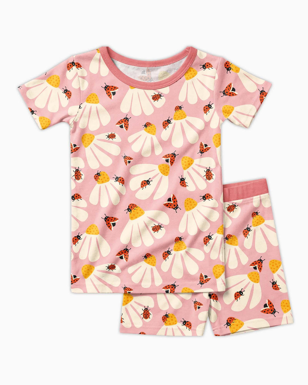Template Zweiteiliges Pyjama-Set mit kurzen Ärmeln und Shorts