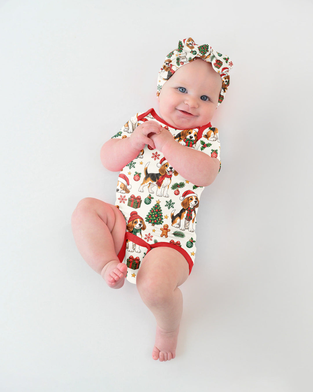 Santa Paws Beagle Bamboo Bodysuit