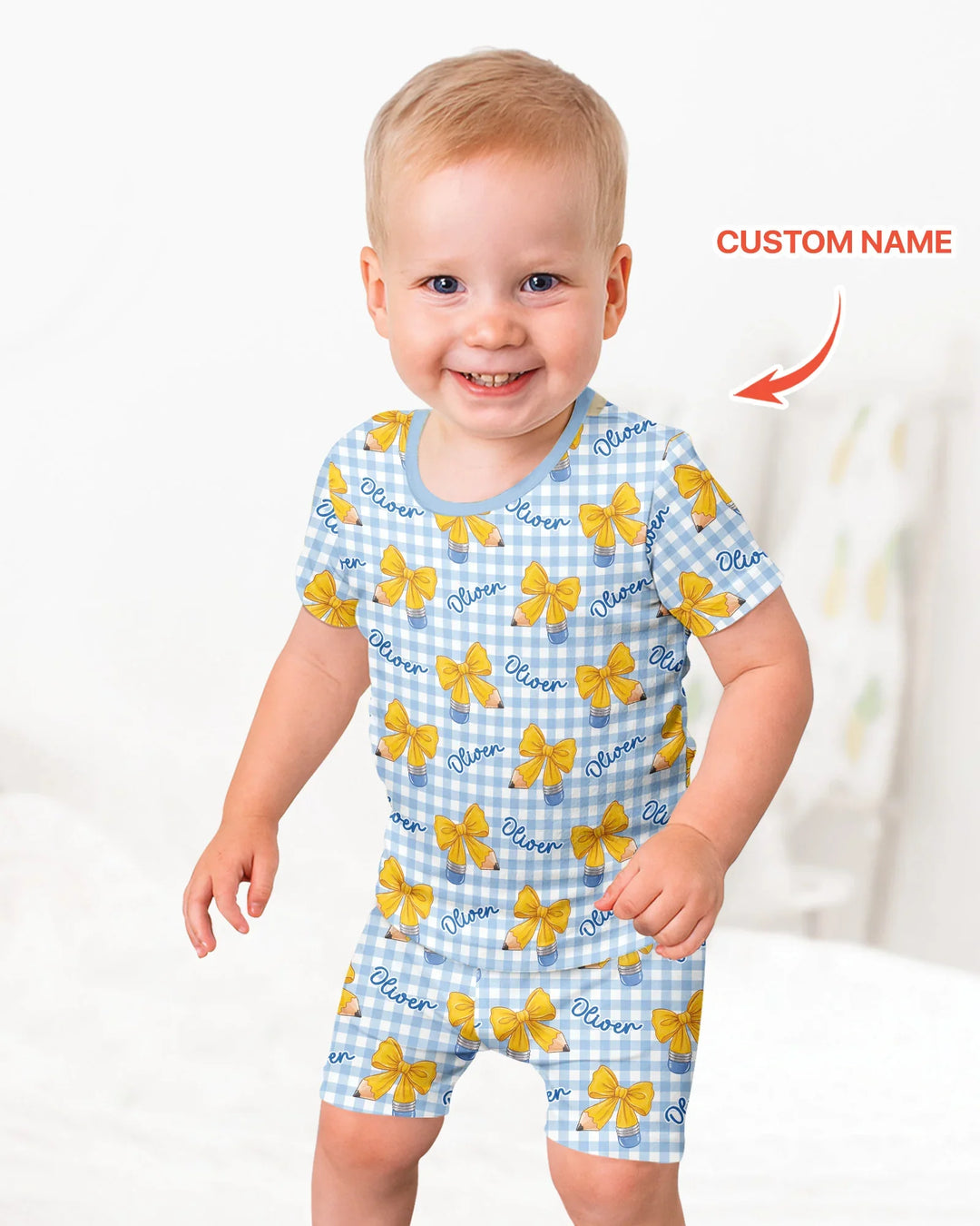 Schlafanzug-Set zweiteilig, kurze Ärmel, kurze Hose, Bambus