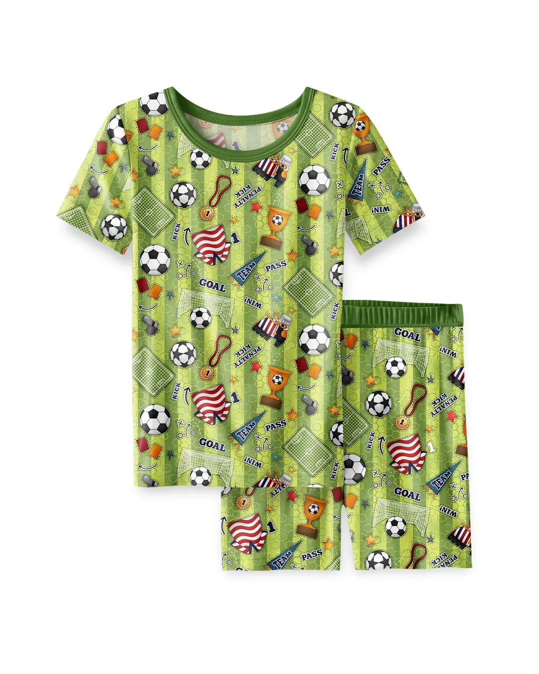 Schlafanzug-Set zweiteilig, kurze Ärmel, kurze Hose, Bambus