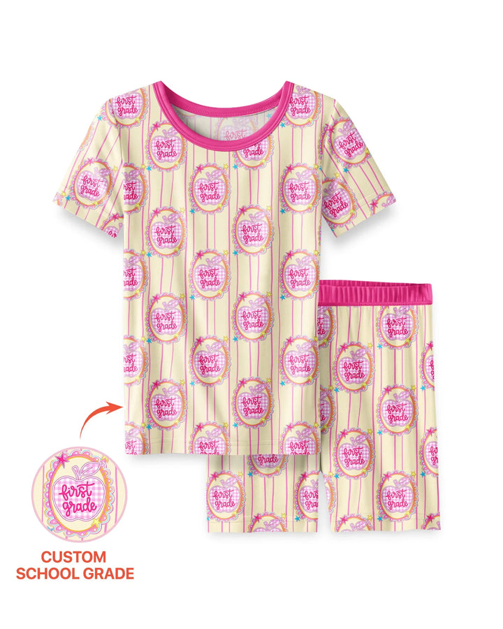 Schlafanzug-Set zweiteilig, kurze Ärmel, kurze Hose, Bambus