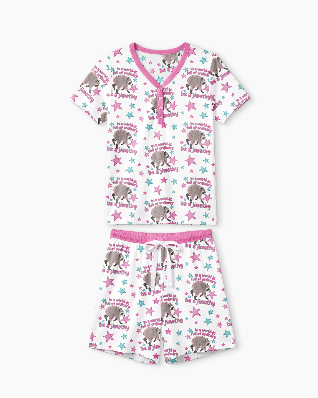 In A World Full Of Ordinary Be A Jimothy Bamboo Women Short Sleeve Short Pajama Set