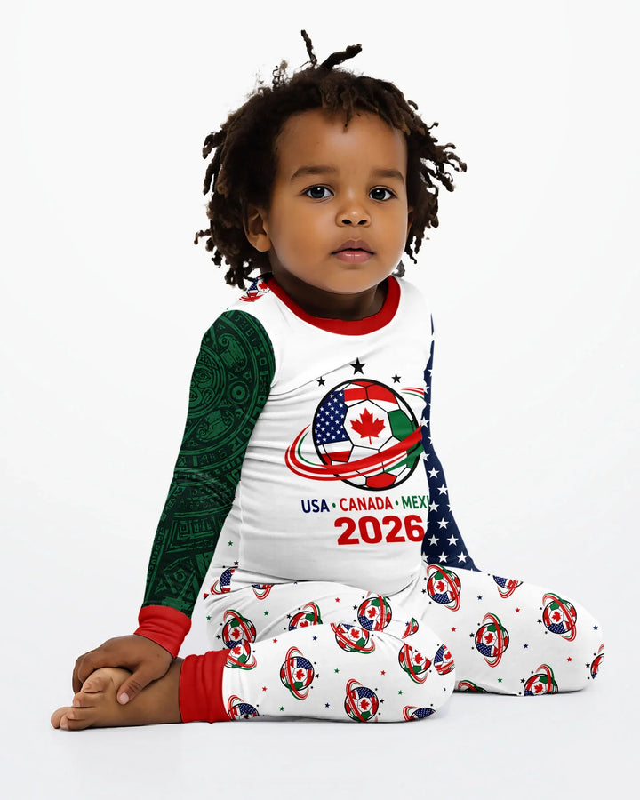 Zweiteiliges Langarm-Pyjama-Set mit Sommerfrüchten
