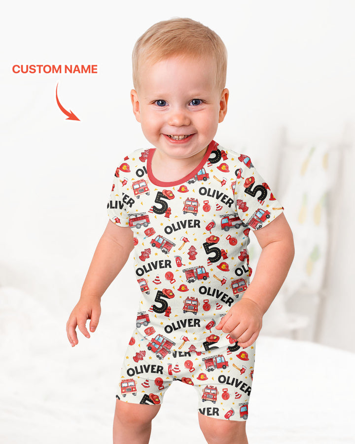Schlafanzug-Set zweiteilig, kurze Ärmel, kurze Hose, Bambus