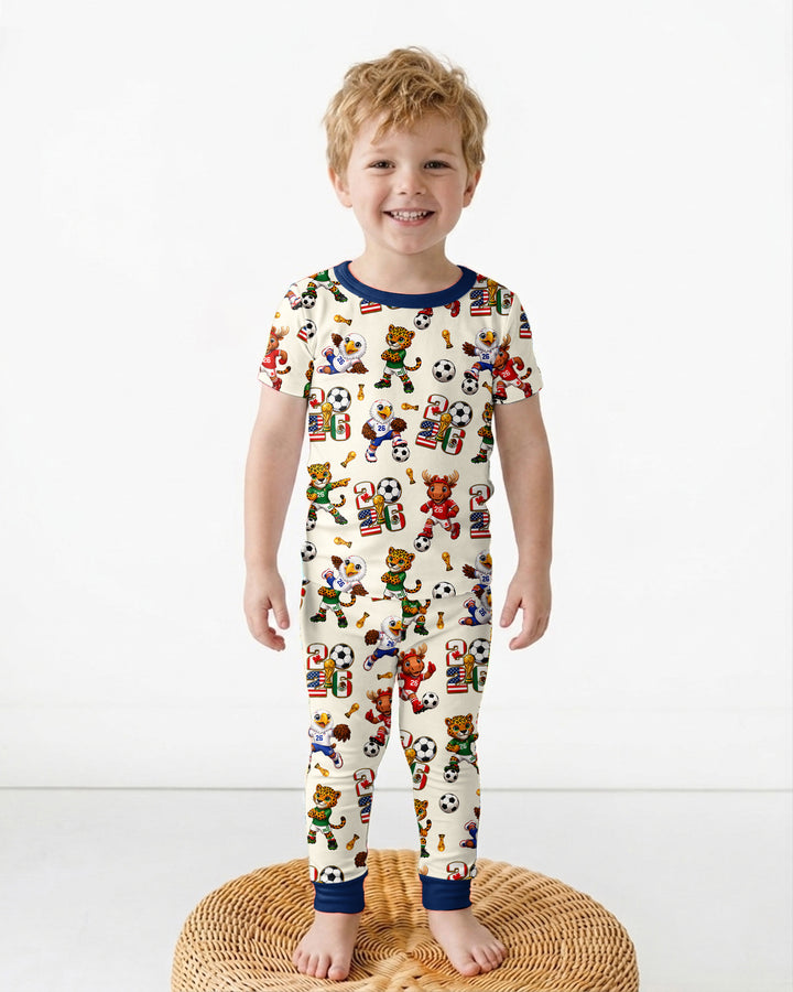 Zweiteiliges, kurzärmliges Pyjama-Set mit Marienkäfern