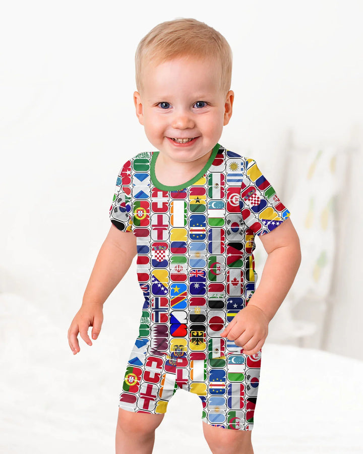 Schlafanzug-Set zweiteilig, kurze Ärmel, kurze Hose, Bambus