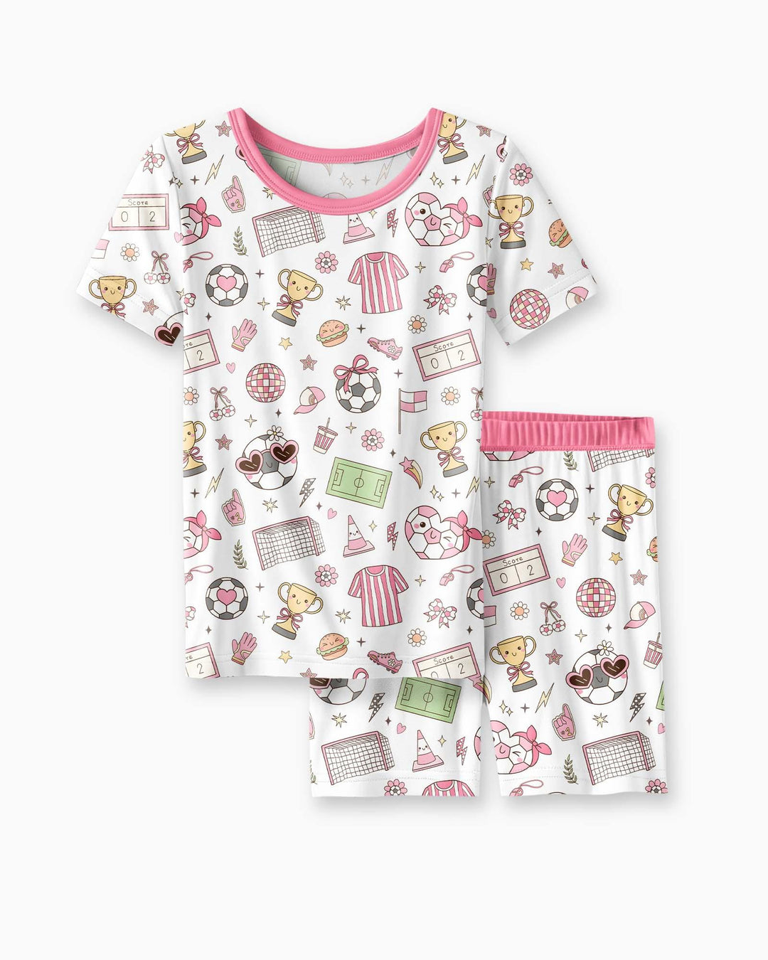 Schlafanzug-Set zweiteilig, kurze Ärmel, kurze Hose, Bambus