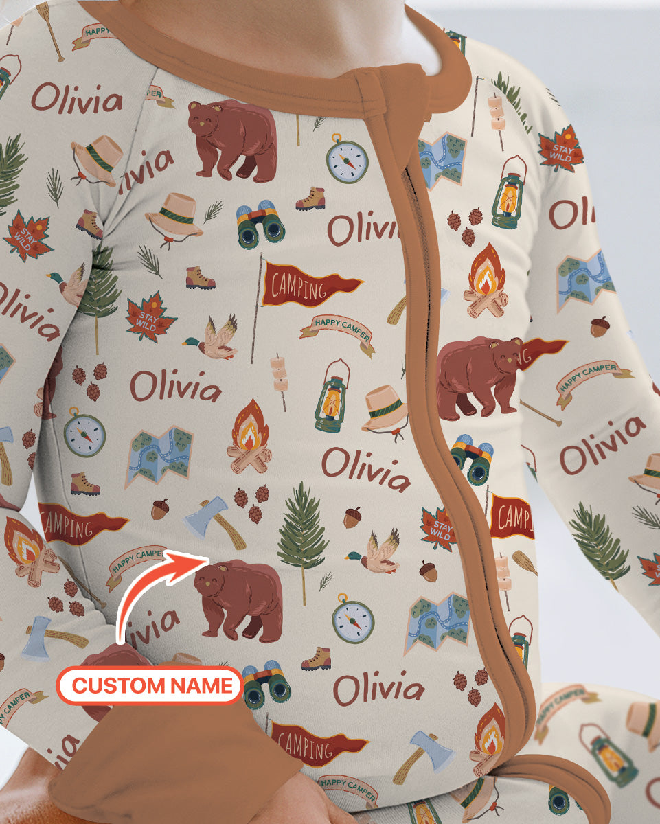 Custom Name Adventure Outdoors Bamboo Convertible Zippy
