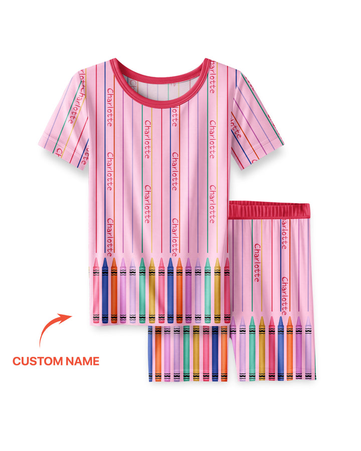 Schlafanzug-Set zweiteilig, kurze Ärmel, kurze Hose, Bambus