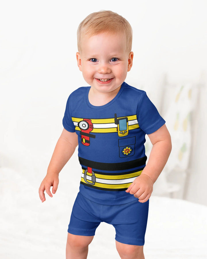 Schlafanzug-Set zweiteilig, kurze Ärmel, kurze Hose, Bambus