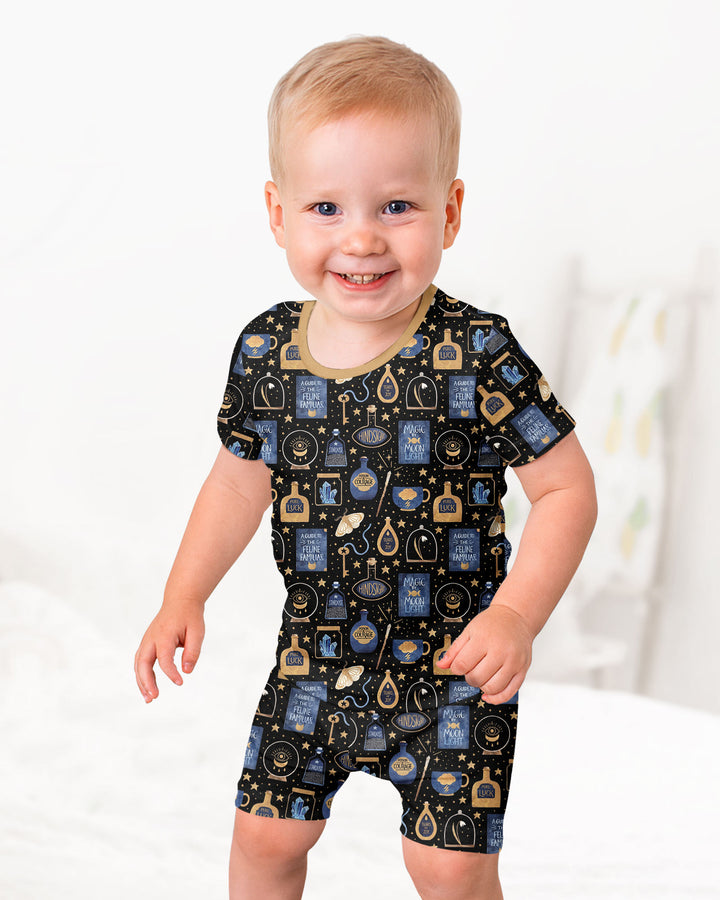 Good Witch Spell books and Potions Bamboo Two Piece Short Sleeve Shorts Pajama Set